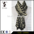 black and white two side ladies fashionable viscose scarf with skulls distributors in china